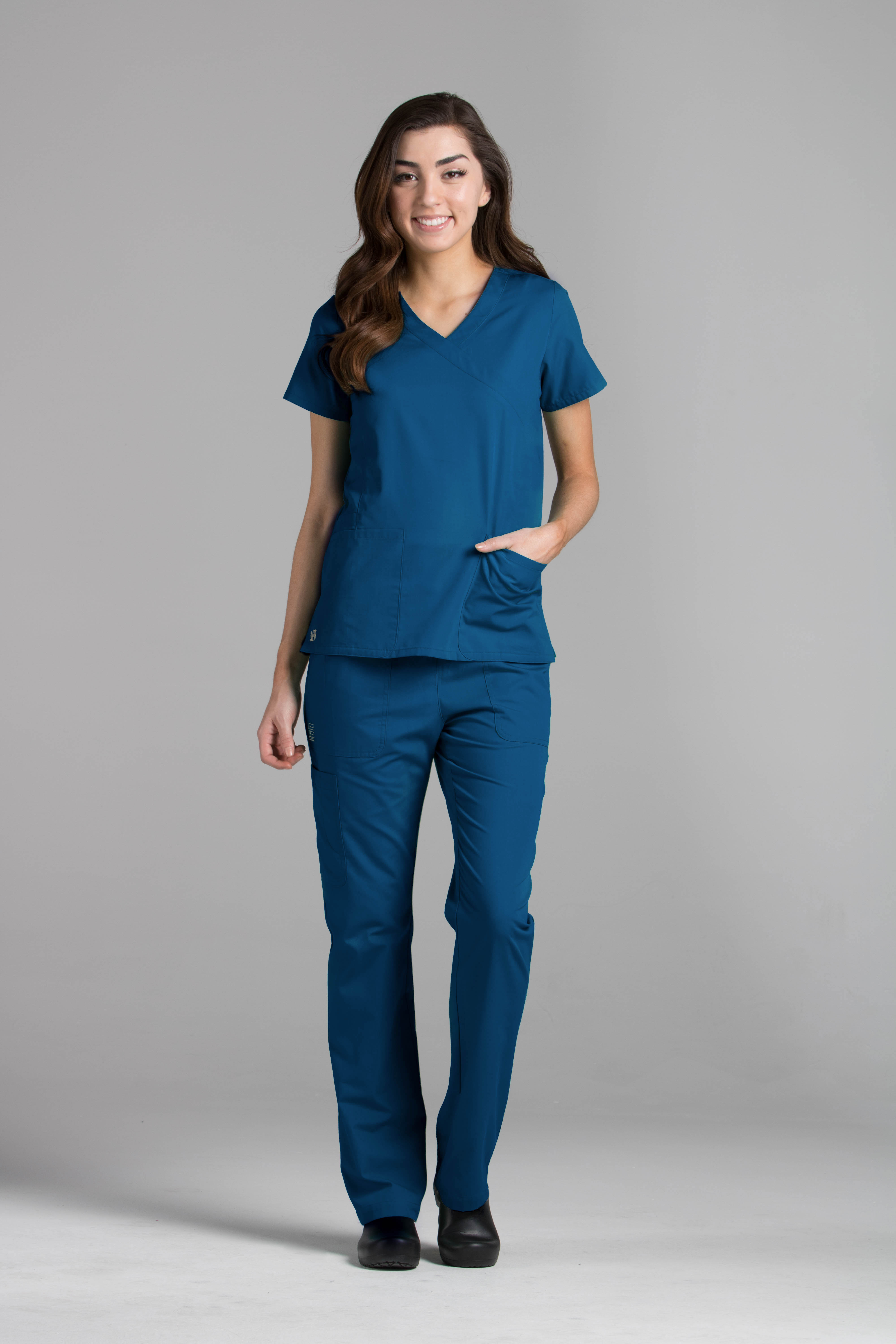 AUW Essentials Ladies Mock-Wrap Top-AUW