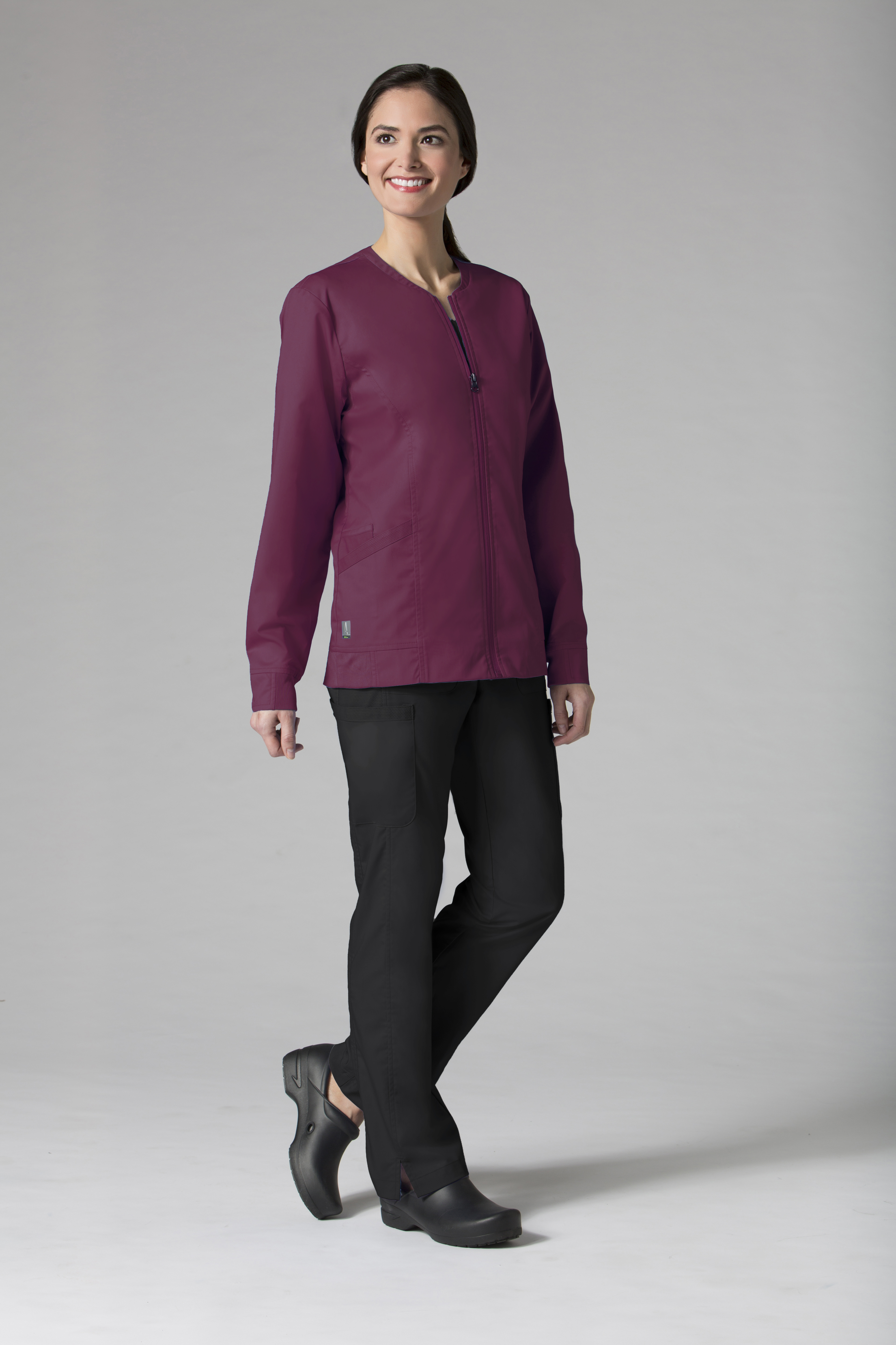 AUW ACTIVE Ladies Back Mesh Warm Up Zip Jacket-AUW
